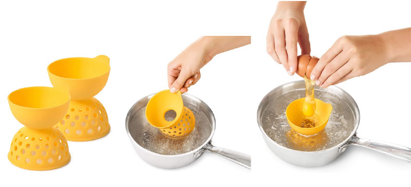 Silicone Poach Pod - Set of 2 - Heat Resistant, Floating Egg